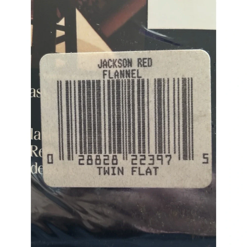 Vintage Ralph Lauren Flat Sheet Twin NIP NOS Jackson Red Plaid Flannel Cotton
